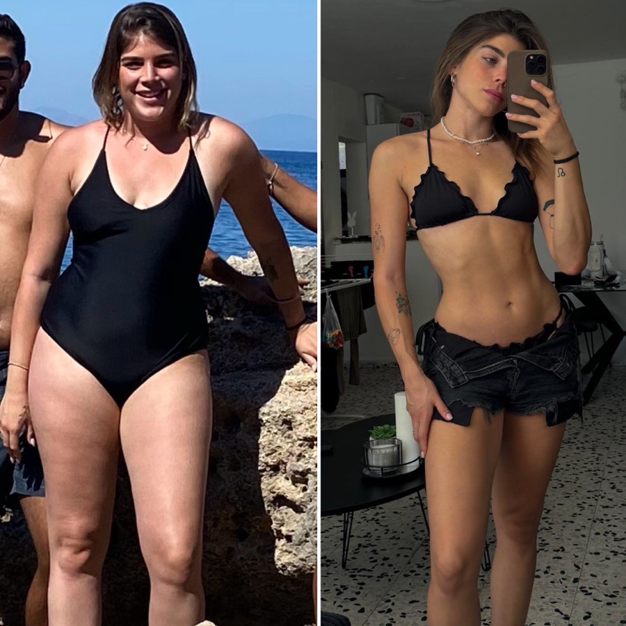 השוואת לפני ואחרי של מתאמנת בליווי אופק זרמטי